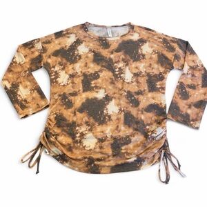 Together Clothing Cinch Side Celestial Long Sleeve Blouse Top Women’s Large Boho